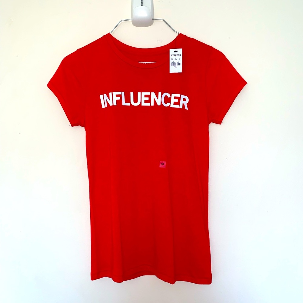 Express red tee NWT women’s size XS